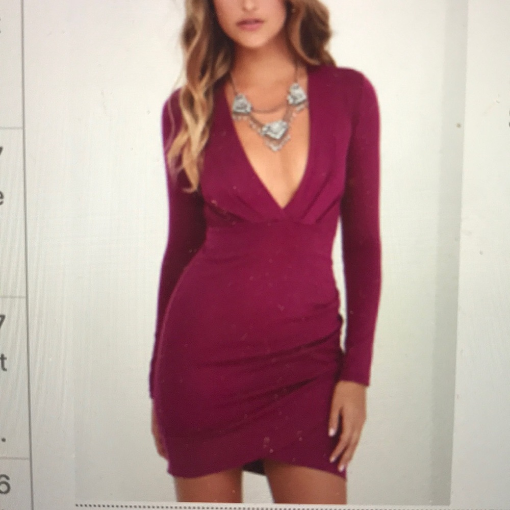 Lulus Magenta long-sleeved Dress!